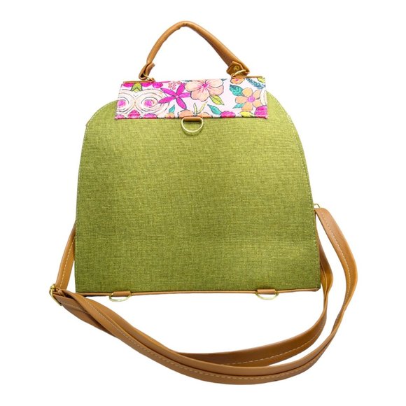 Artisan Made Frida Kahlo Canvas Faux Leather Tote Backpack From Coyoacan Mexico - Picture 8 of 14